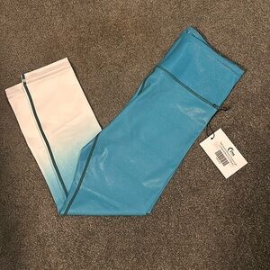 Teal Venom Zyia LnT leggings size 6/8 NWT